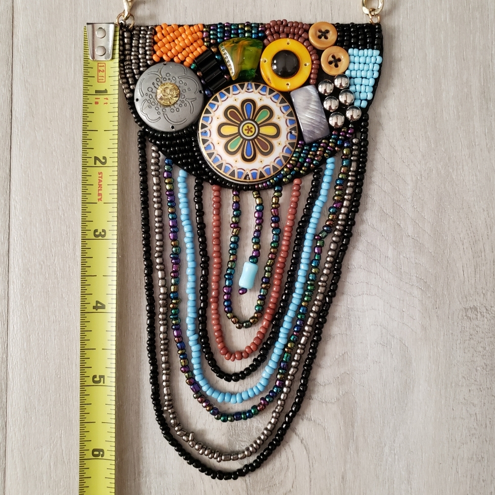 NEW Boho Native American Beaded Necklace - Picture 8 of 10